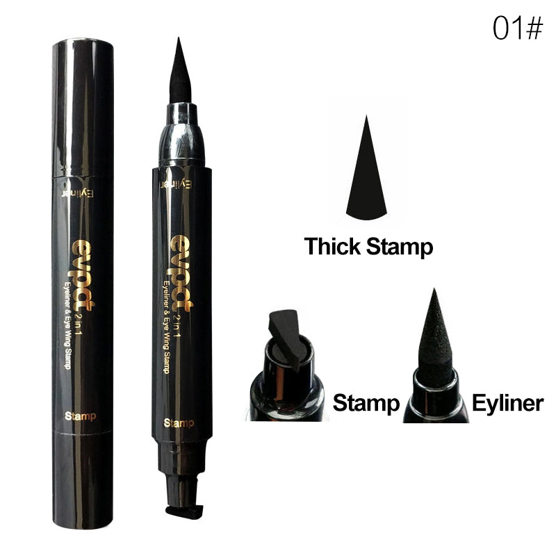 Double-Headed Wing Seal Eyeliner – Waterproof, Smudge-Proof Liquid Eye Liner for Precise Winged Look