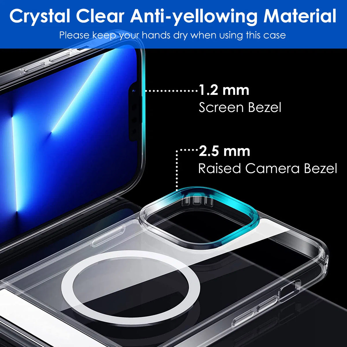 Shockproof clear phone case with stand
