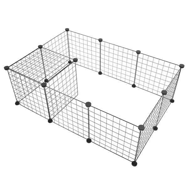 Iron Mesh Fence Panels (12 Pieces) – Strong Metal Fencing Set