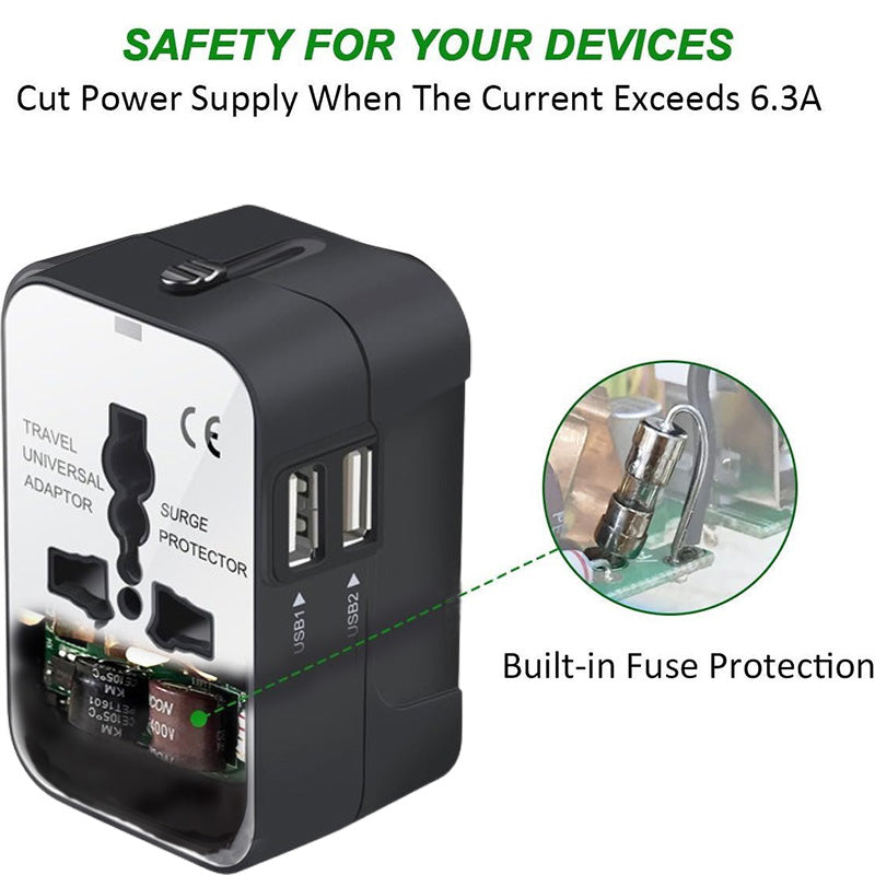 Worldwide Universal Travel Adapter All-in-One Wall Charger