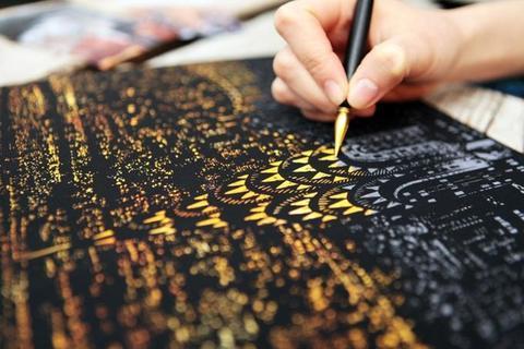 Decorative Scratch Painting – World Sightseeing Drawing Paper for Gifts & Home Décor