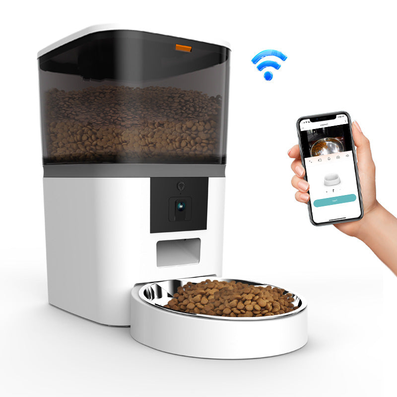 Smart Automatic Pet Feeder with HD Camera & Adjustable Feeding Control
