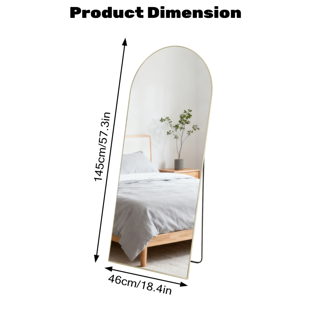 Full-Length Rectangle Floor Mirror – Standing Body Mirror