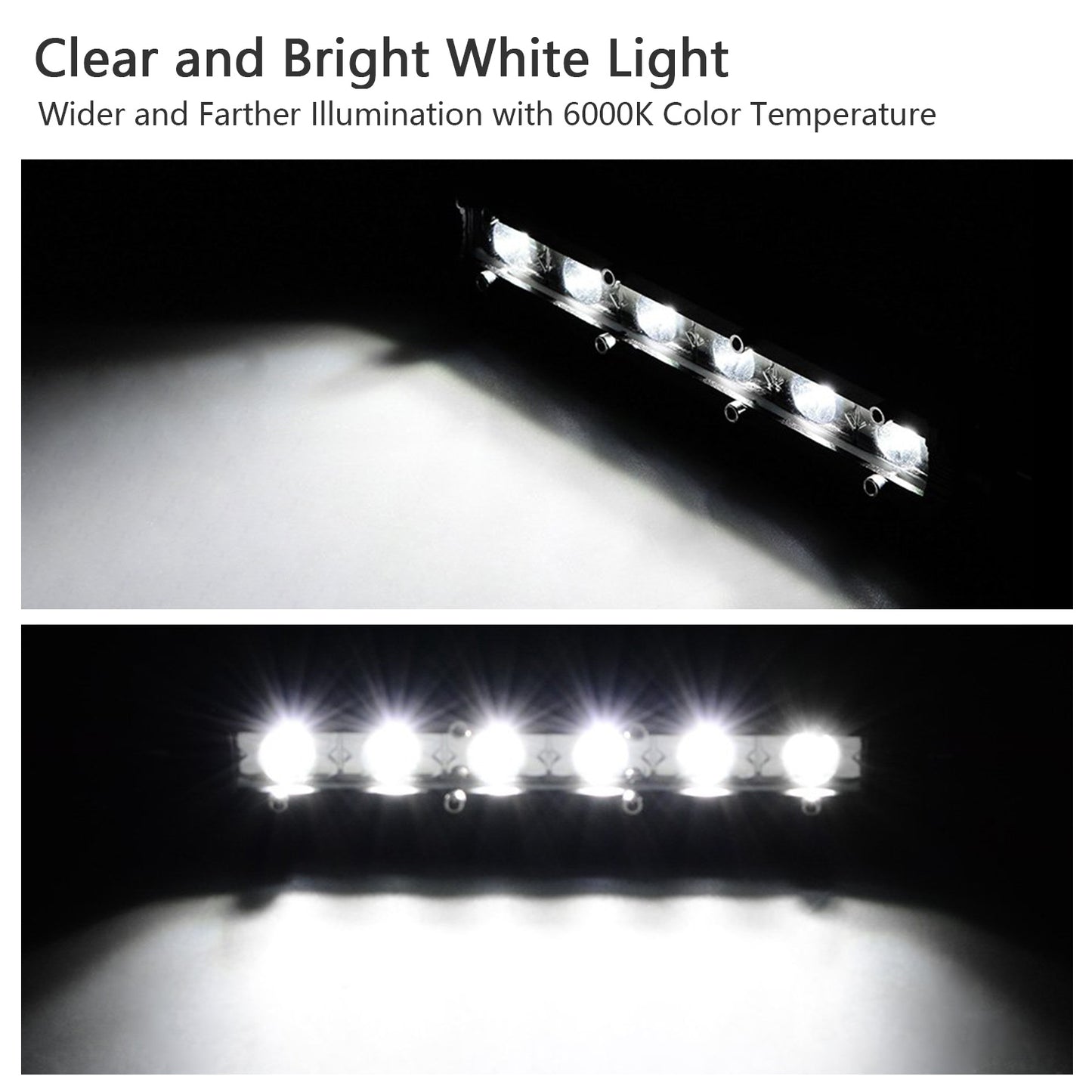 7-Inch LED Light Bar 18W Single Row Offroad Work Light