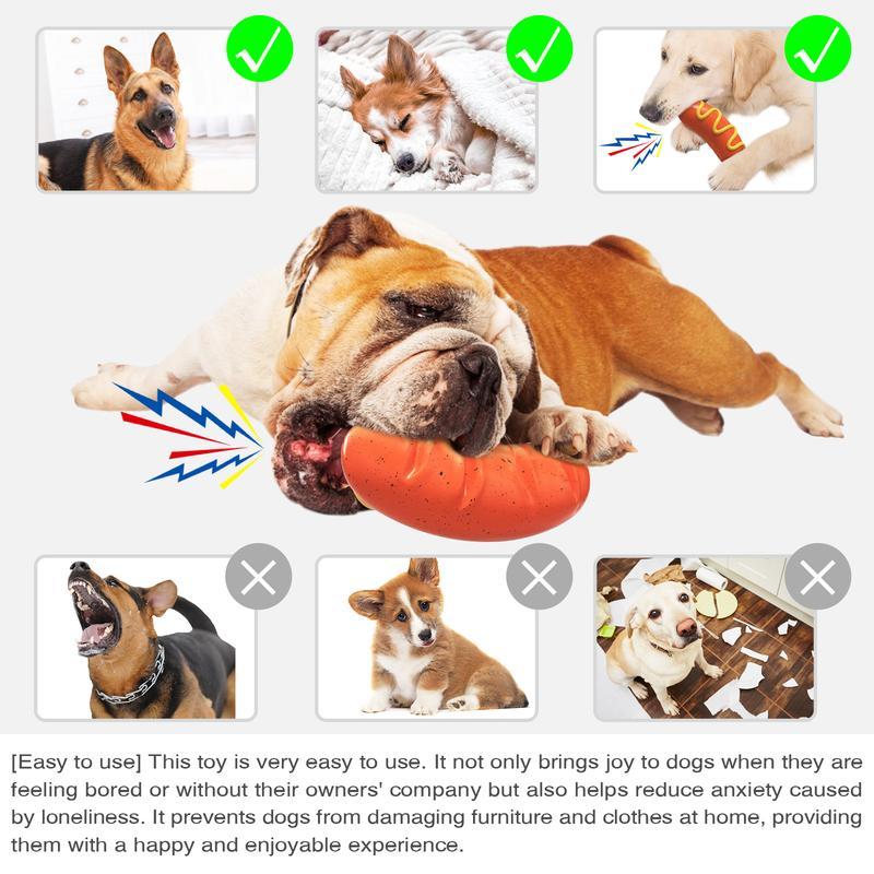 PPOKEl Indestructible Dog Chew Toy – Tough Rubber Toy for Aggressive Chewers, Orange