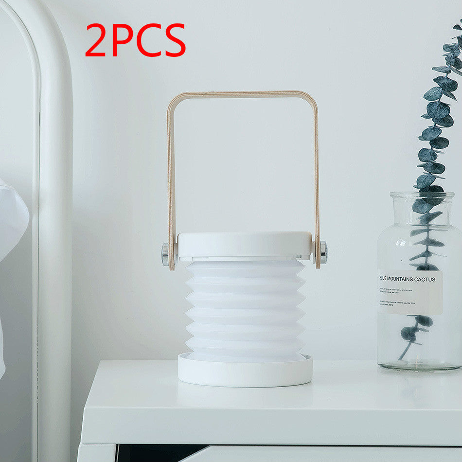 Foldable Touch LED Night Light – Dimmable Portable USB Rechargeable Lantern Lamp