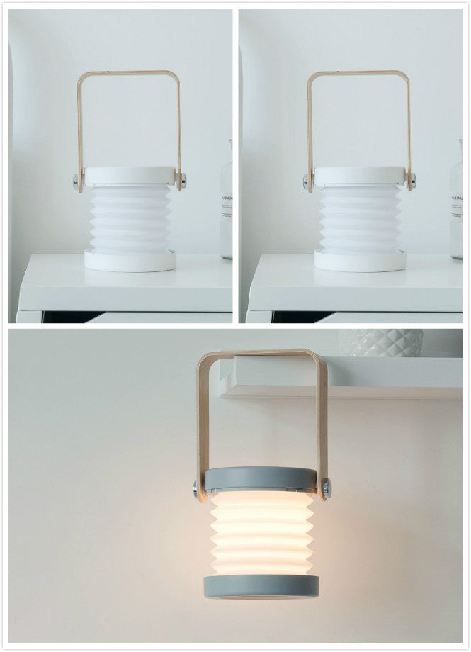 Foldable Touch LED Night Light – Dimmable Portable USB Rechargeable Lantern Lamp
