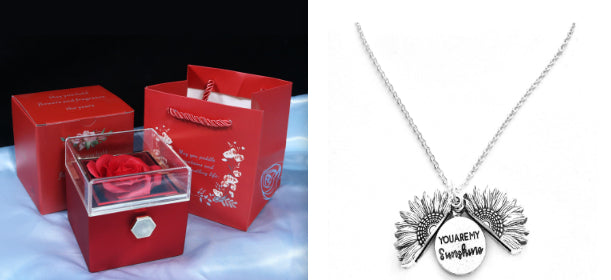 Rotating Soap Flower Rose Gift Box – Creative Jewelry & Valentine’s Day Gift for Women