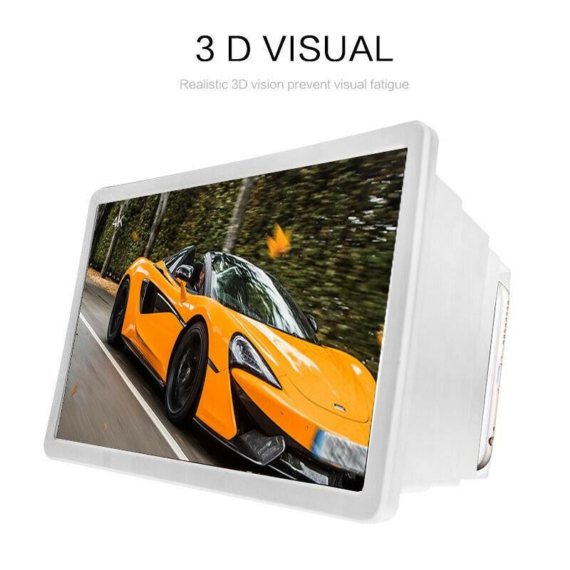 White Mobile Phone Screen Magnifier – HD Enlarged Display Video Amplifier for Smartphones 📱🔍