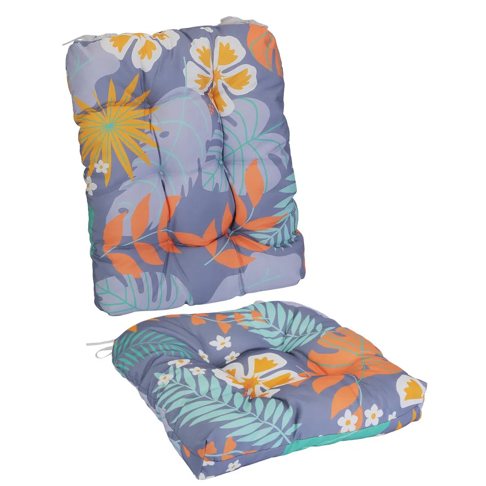 Waterproof Rocking Chair Cushion Set – Upper & Lower Back Seat Pads with Non-Slip Ties