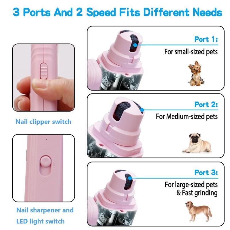 2-in-1 Pet Nail Clippers with LED Light – Dog & Cat Paw Trimmer with Safety Blood Guard