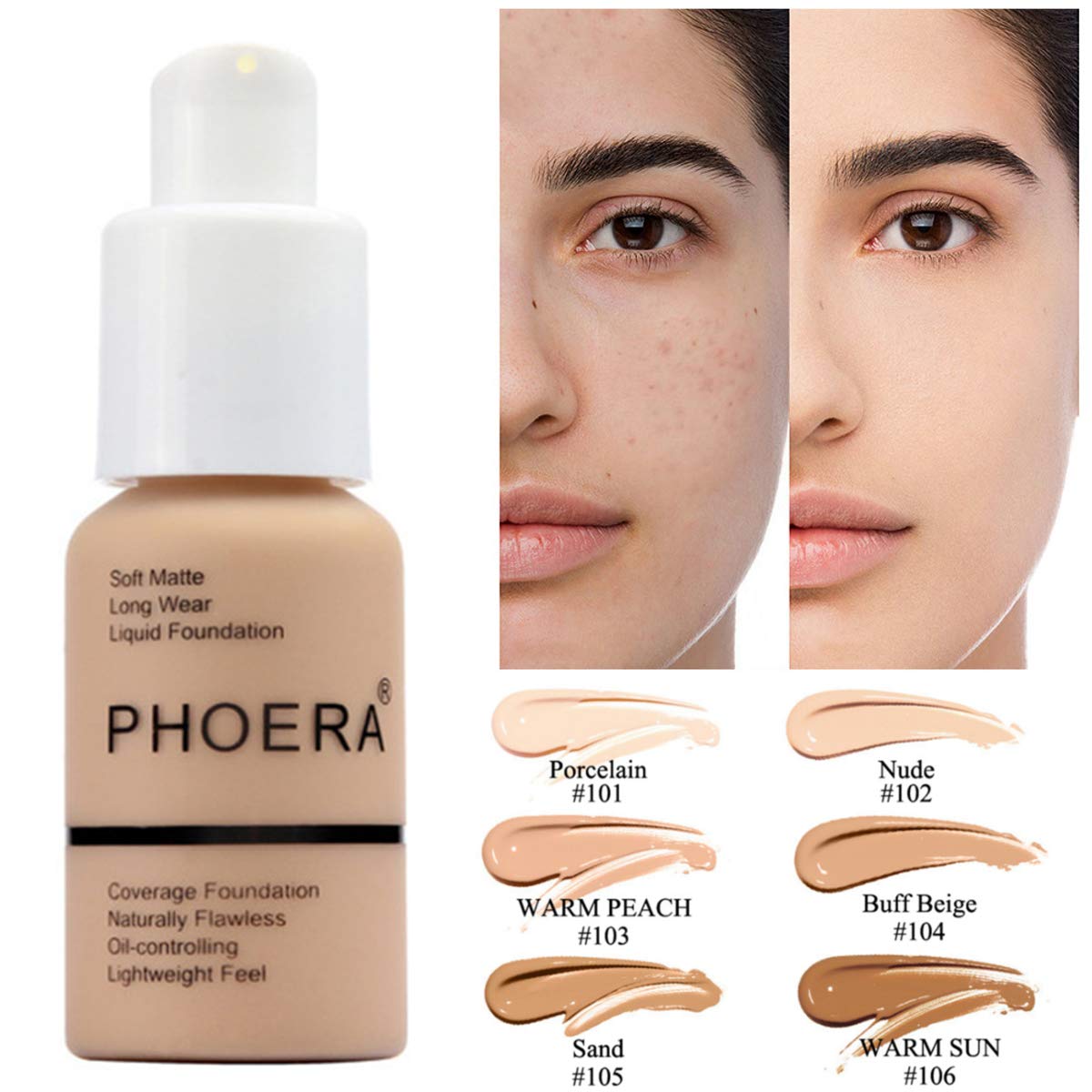 Oil-Control Matte Concealer Foundation Cream – Natural Finish, Long-Lasting