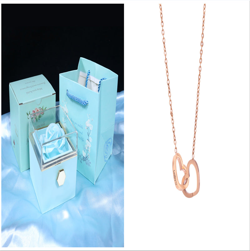 Rotating Soap Flower Rose Gift Box – Creative Jewelry & Valentine’s Day Gift for Women