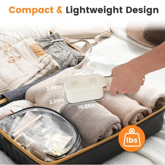 3-in-1 Handheld Travel Garment Steamer – 1000W, 180° Rotating Head, Flat Iron & Clip, Dry & Wet Ironing, 20oz Leak-Proof Tank, Lightweight for Home & Travel