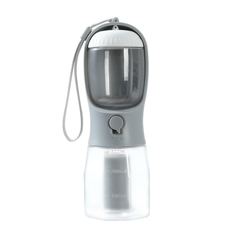 Portable 3-in-1 Dog Water Cup with Food Storage & Poop Bag Dispenser