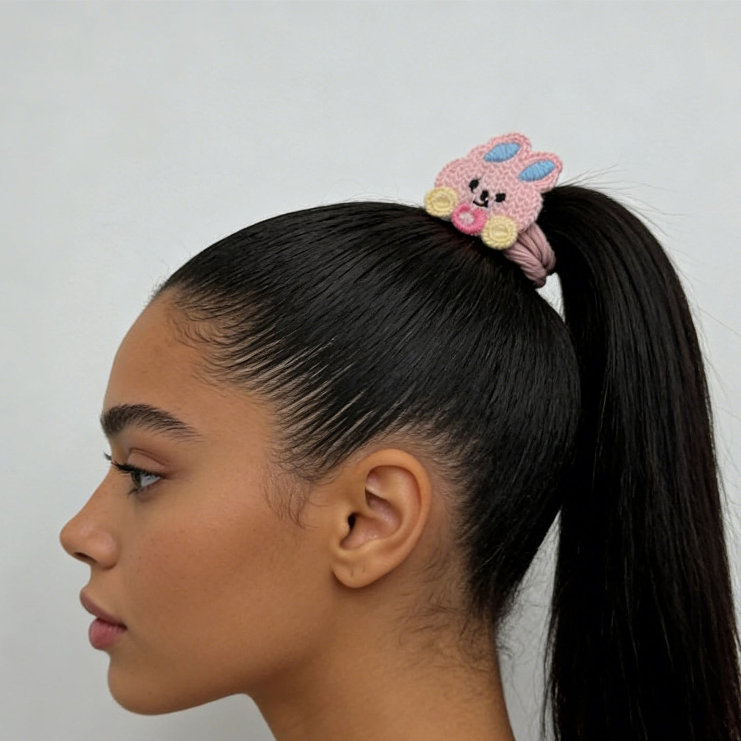 Knit Bunny Hair Tie – Cute & Soft Elastic Hair Accessory