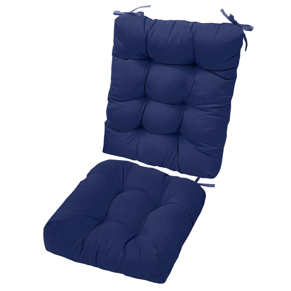 Waterproof Rocking Chair Cushion Set – Upper & Lower Back Seat Pads with Non-Slip Ties