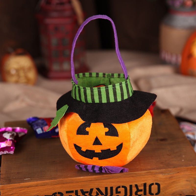 Cute Halloween Pumpkin Candy Bag – Portable Trick-or-Treat Handbag for Kids