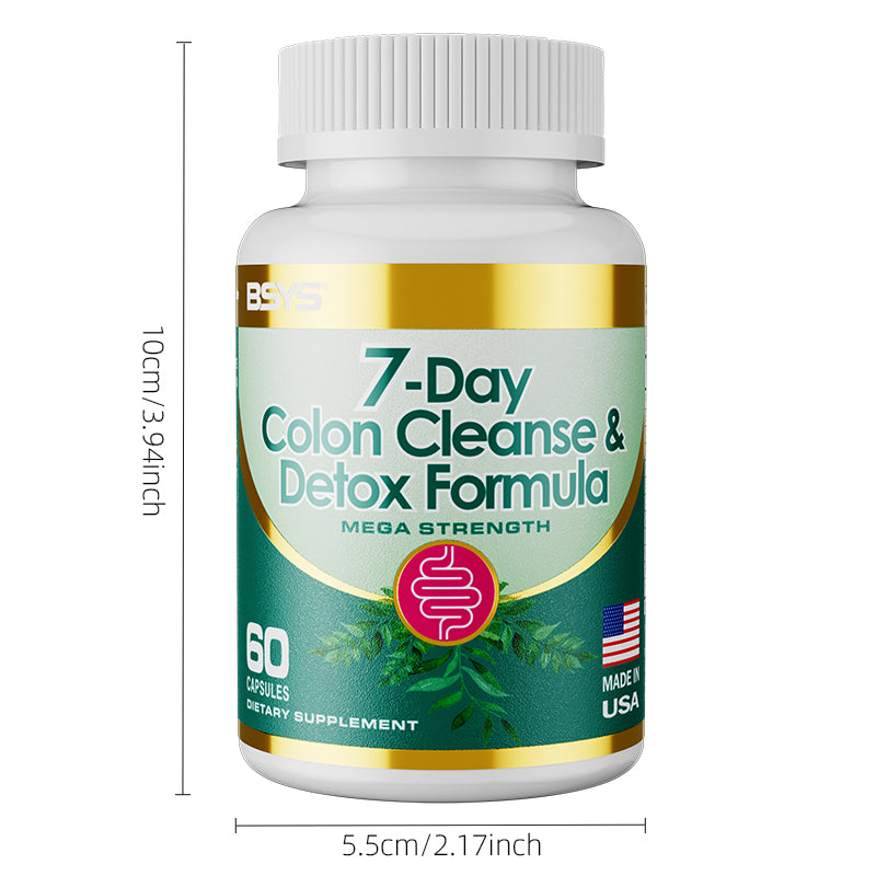 7-Day Colon Cleanse & Detox Formula Capsules – Digestive Support & Gut Health Supplement