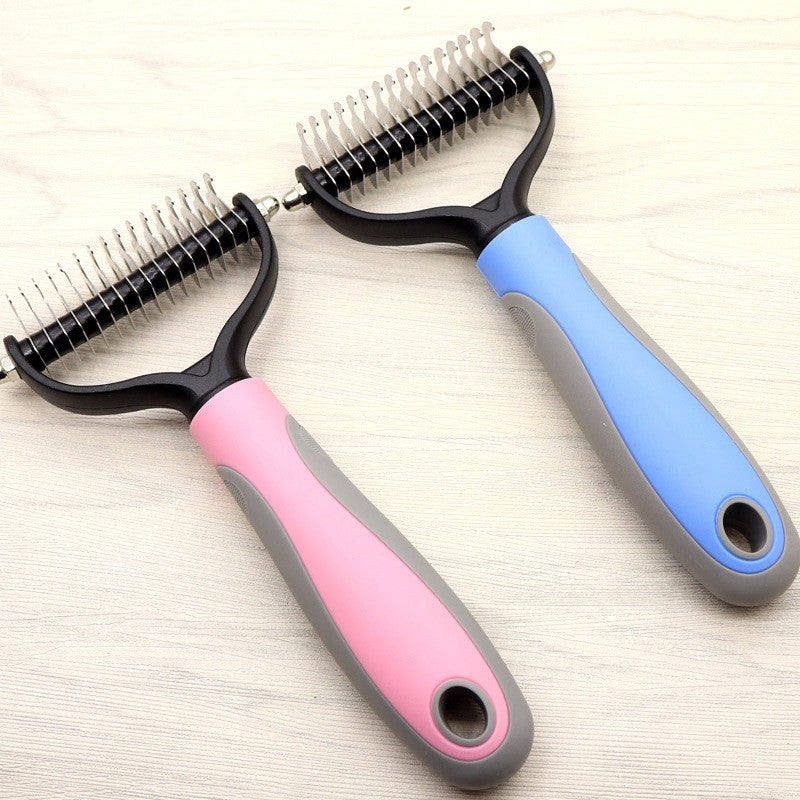 “Double-Sided Pet Grooming Comb for Long-Haired Dogs – Knot & Tangle Remover”