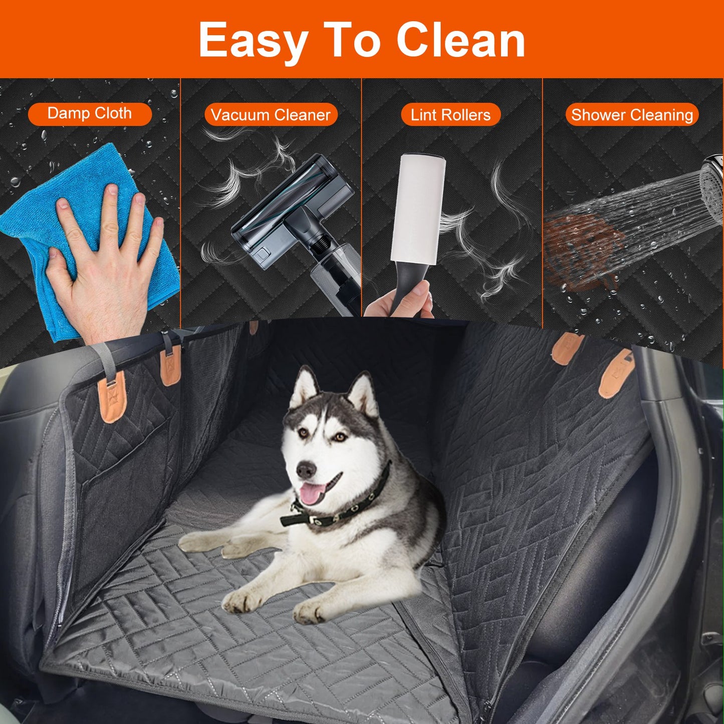 Waterproof Dog Car Seat Cover Back Seat Hammock Non-Slip Scratchproof Pet Seat Protector for SUV Truck Car
