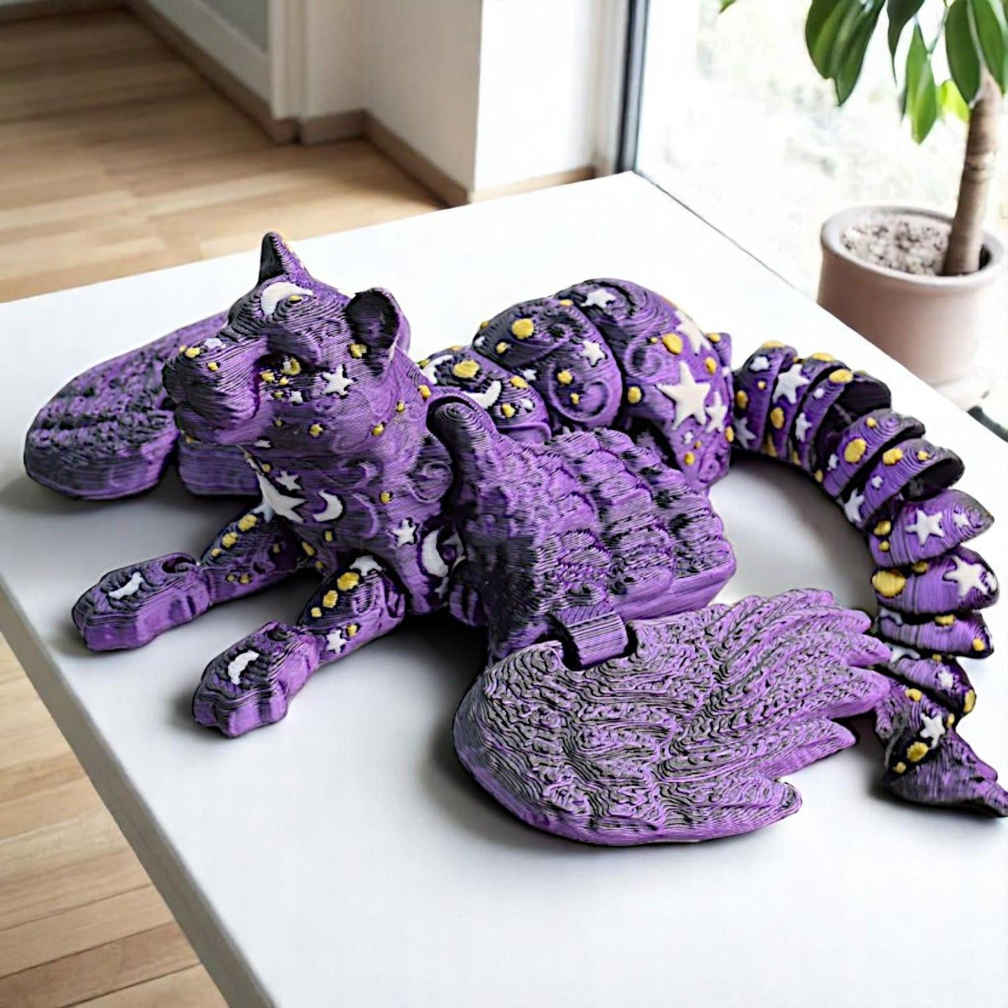 Cosmic Dragon Sci-Fi Ornament – Exquisite Space-Style Decorative Sculpture