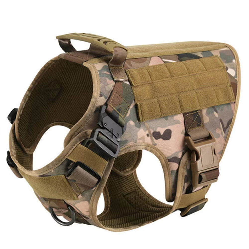 Luxury Camouflage Dog Harness & Leash Set – Adjustable Nylon Chest Vest for Small & Medium Dogs