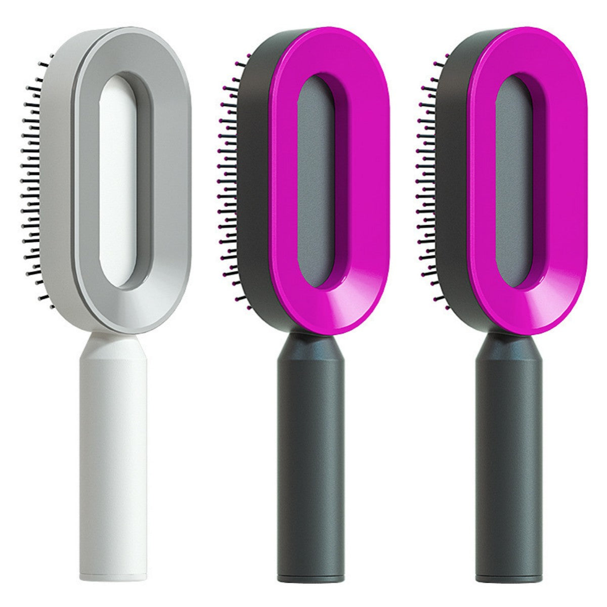 Self-Cleaning Hair Brush – Scalp Massage & Anti-Static Comb
