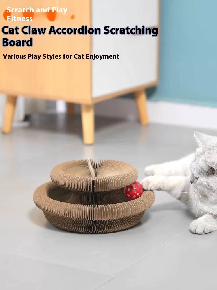 Foldable Cat Scratcher Toy – Interactive, Space-Saving Cat Play & Scratch Board