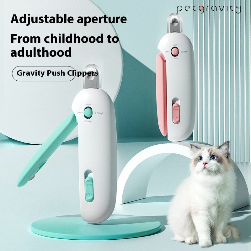 Cat Nail Scissors with Gravity Push – Safe & Easy Pet Nail Clippers