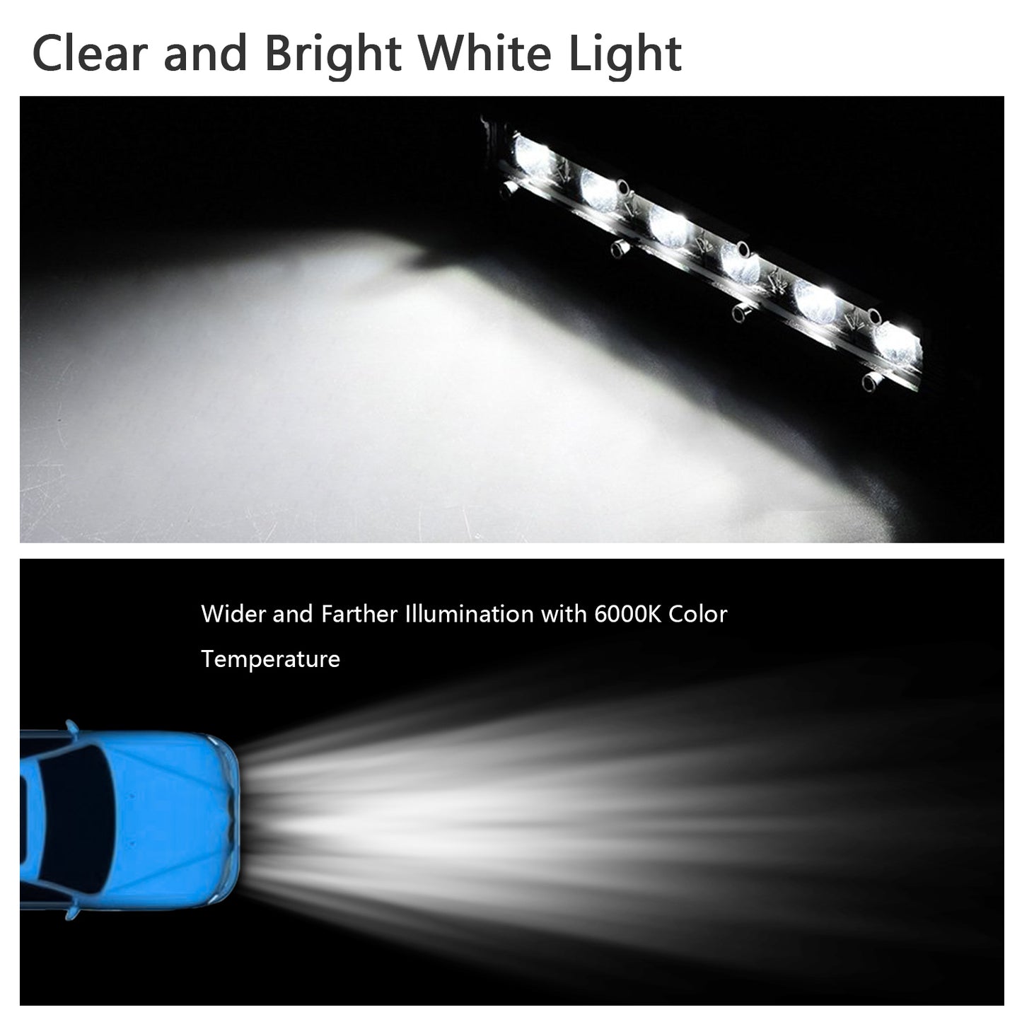 7-Inch LED Light Bar 18W Single Row Offroad Work Light