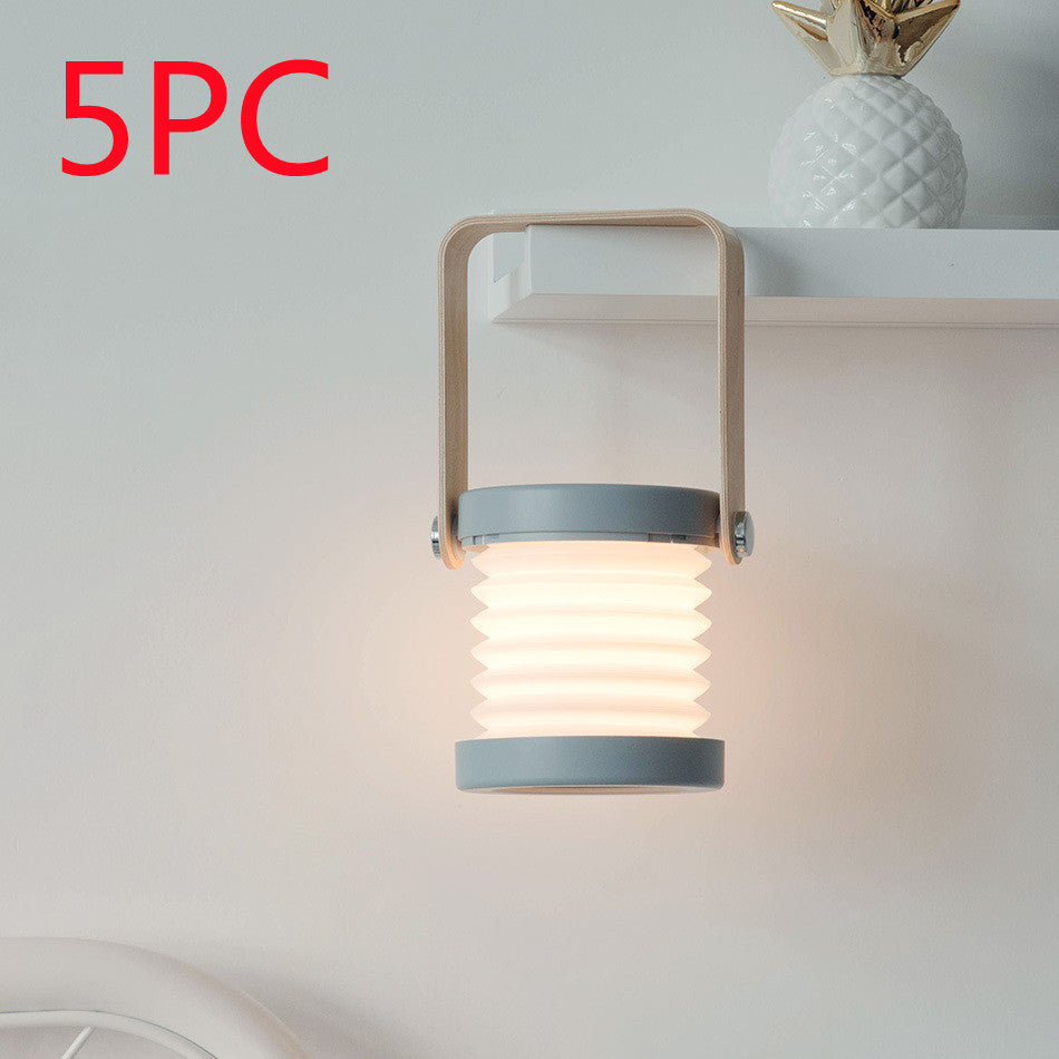 Foldable Touch LED Night Light – Dimmable Portable USB Rechargeable Lantern Lamp