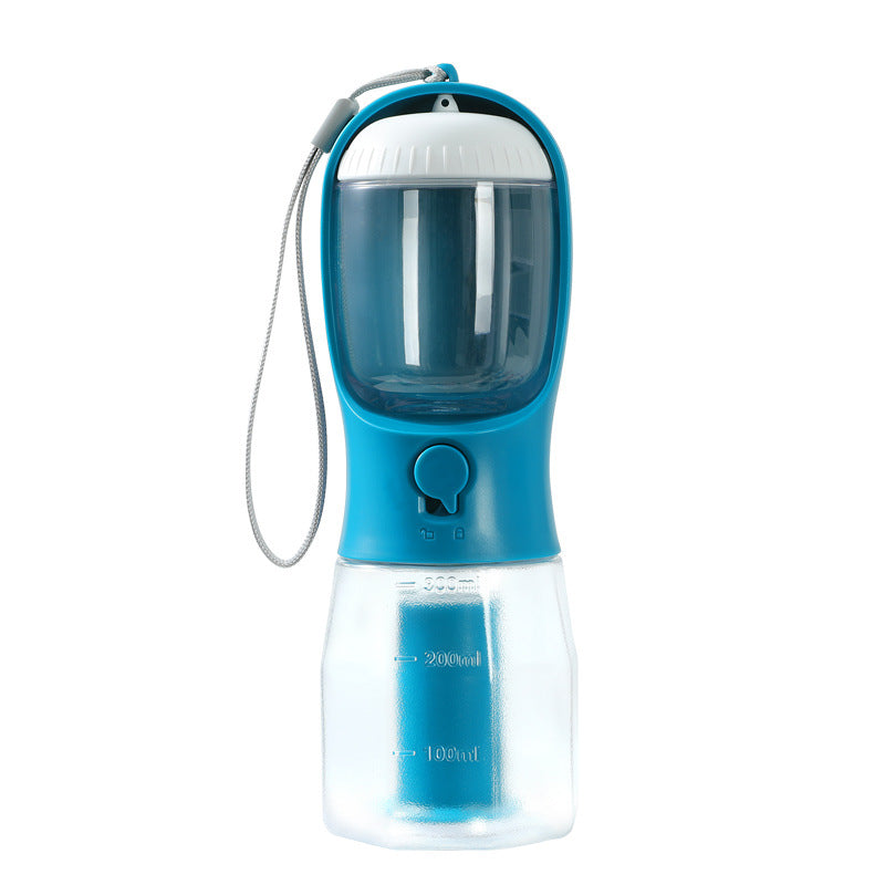Portable 3-in-1 Dog Water Cup with Food Storage & Poop Bag Dispenser