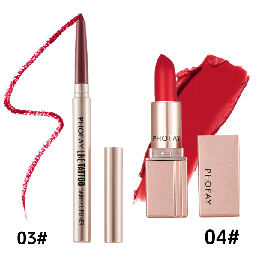 PHOFAY Long-Lasting Matte Lipstick – Smooth, Bold, & Hydrating Lip Color