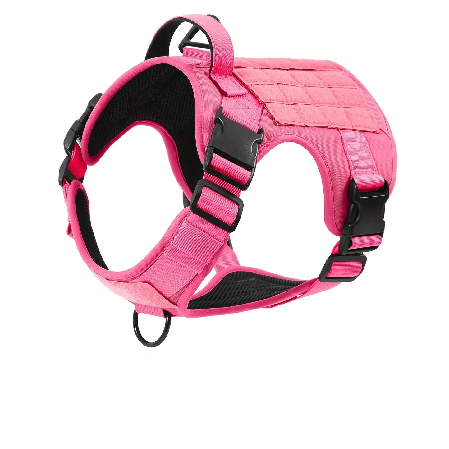 Tactical Service Dog Harness Vest – Adjustable Reflective K9 Harness with Metal Buckle for Training & Hiking