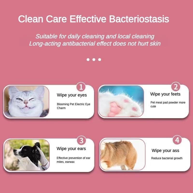 Plant-Based Pet Wipes for Dogs & Cats – Unscented Paw, Ear, Eye & Butt Wipes, Cleaning & Deodorizing
