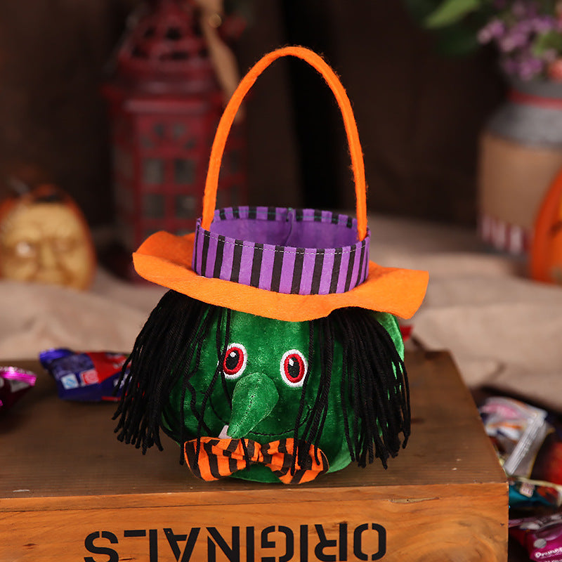 Cute Halloween Pumpkin Candy Bag – Portable Trick-or-Treat Handbag for Kids