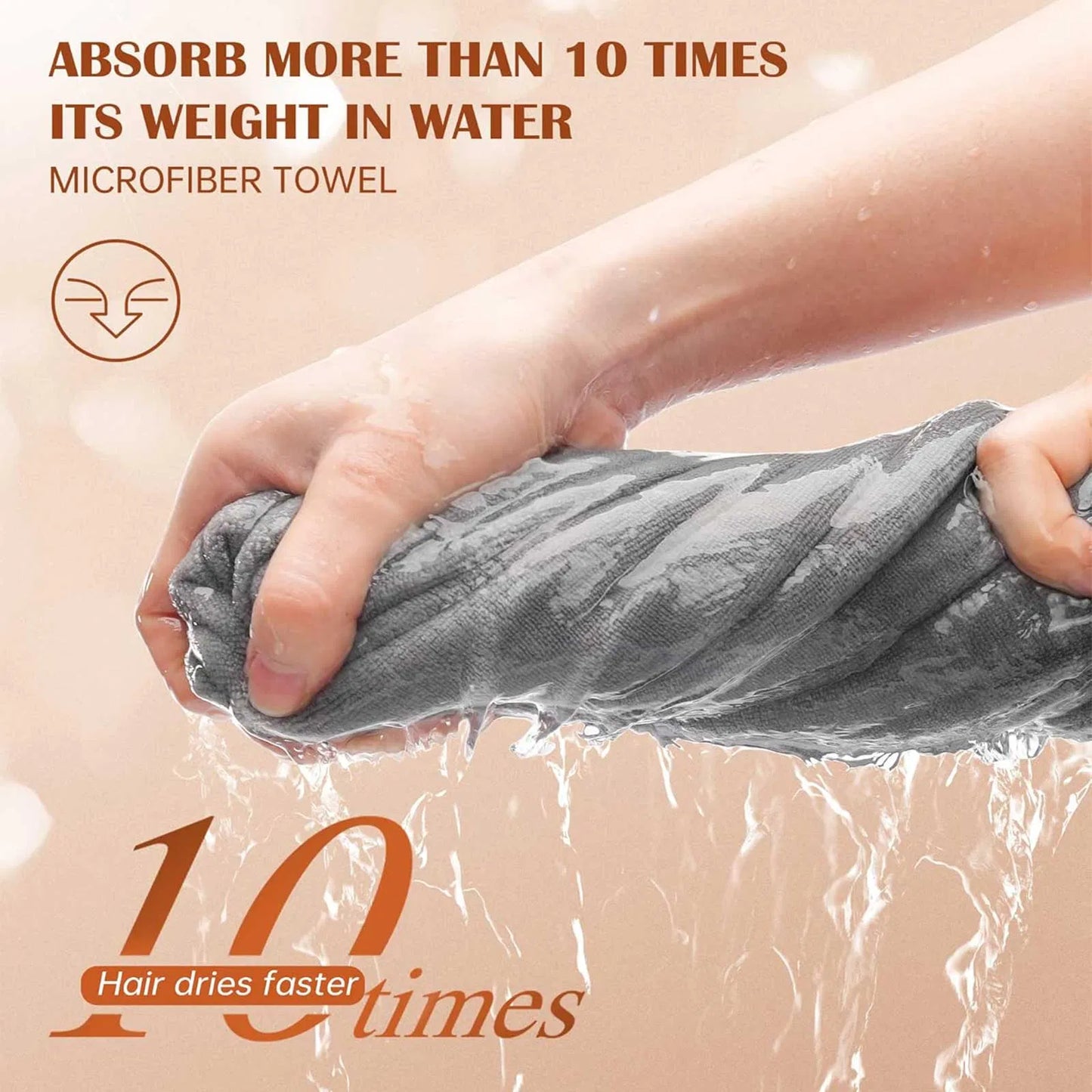 Women’s 3-Pack Microfiber Hair Towel Wraps – Ultra Absorbent Turbans for Curly, Long & Thick Hair