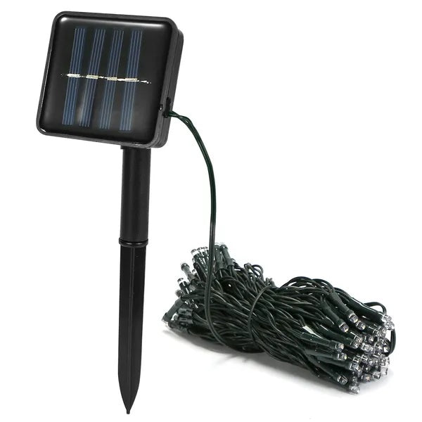 12M LED Solar String Lights Fairy Outdoor Garden Decor