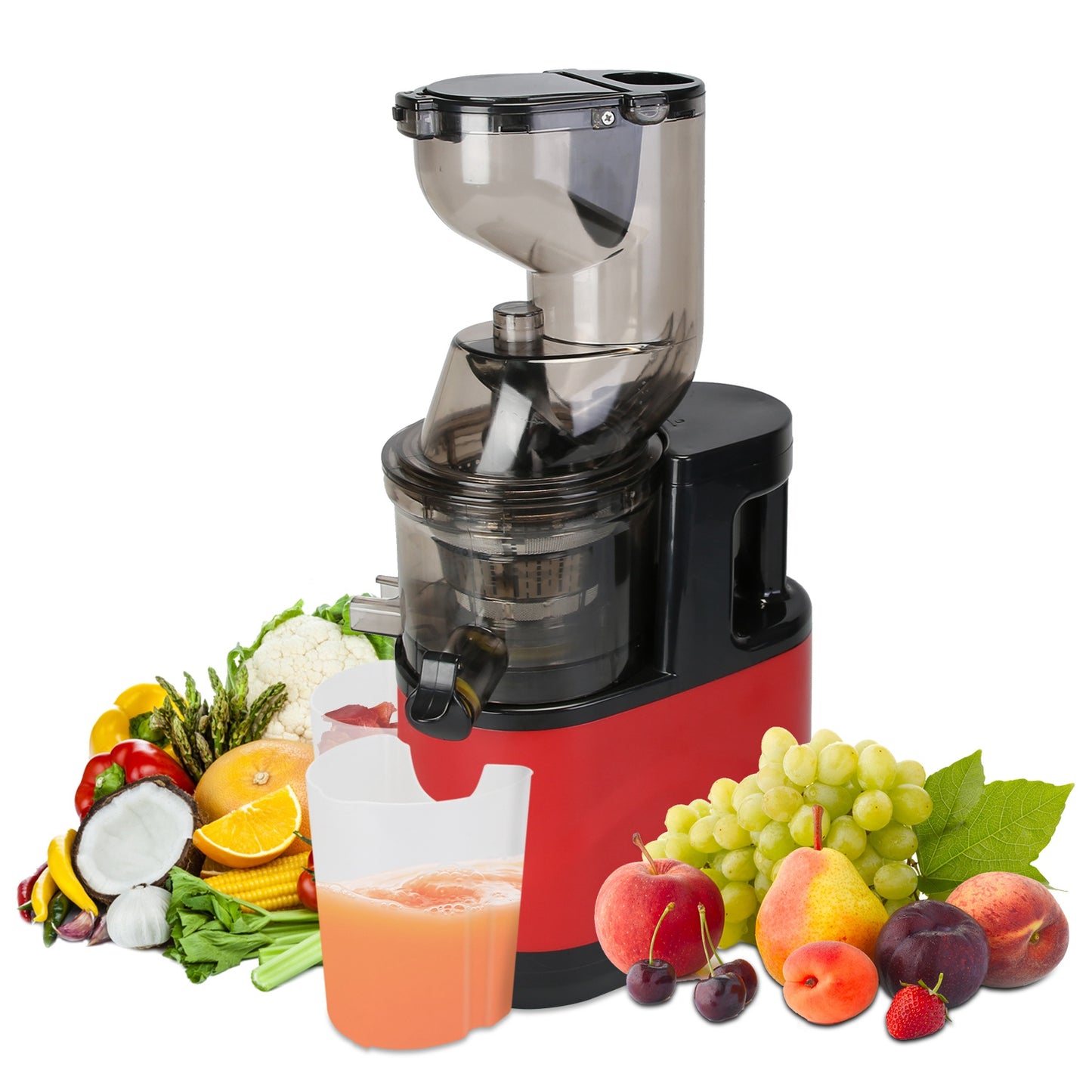 300W Cold Press Slow Juicer Machine With Reverse Function & 2 Containers