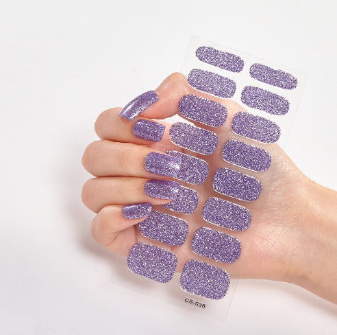 Pure Color 16-Pack Nail Stickers – Easy DIY Nail Art Sheets