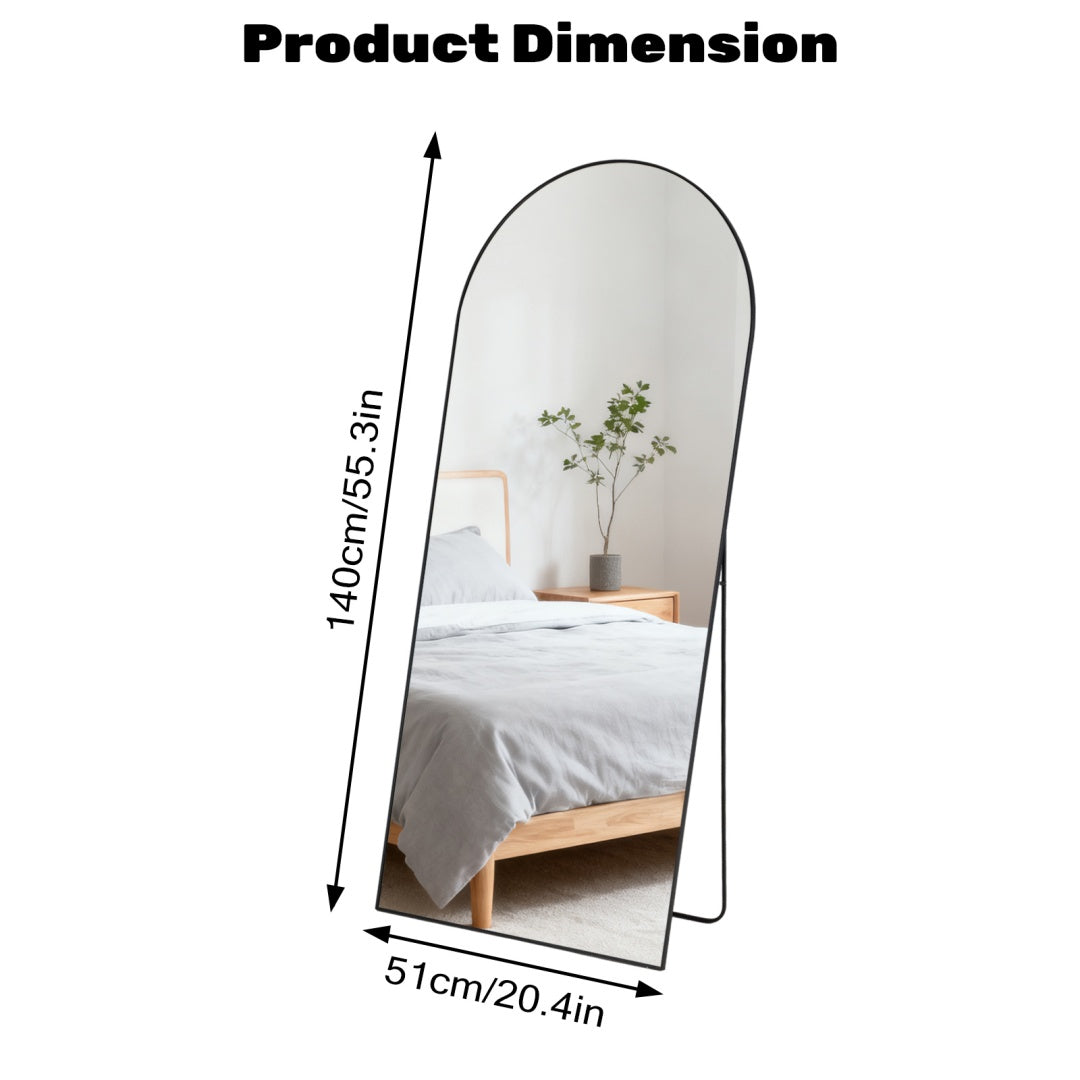 Full-Length Rectangle Floor Mirror – Standing Body Mirror