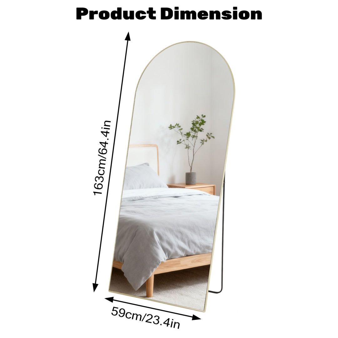 Full-Length Rectangle Floor Mirror – Standing Body Mirror