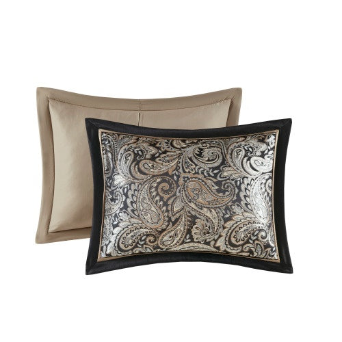 12-Piece Black Queen Comforter Set with Cotton Bed Sheets – Complete Bedding Set