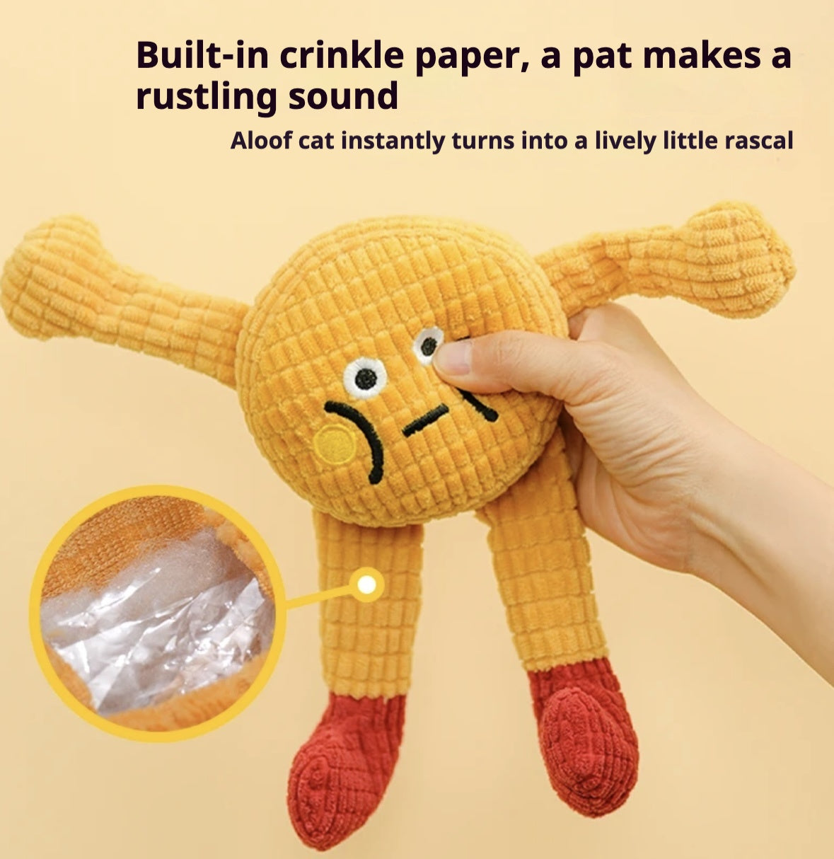 Adorable Squeaky Catnip Chew Toy for Cats & Dogs – Durable, Fun, and Teeth-Cleaning