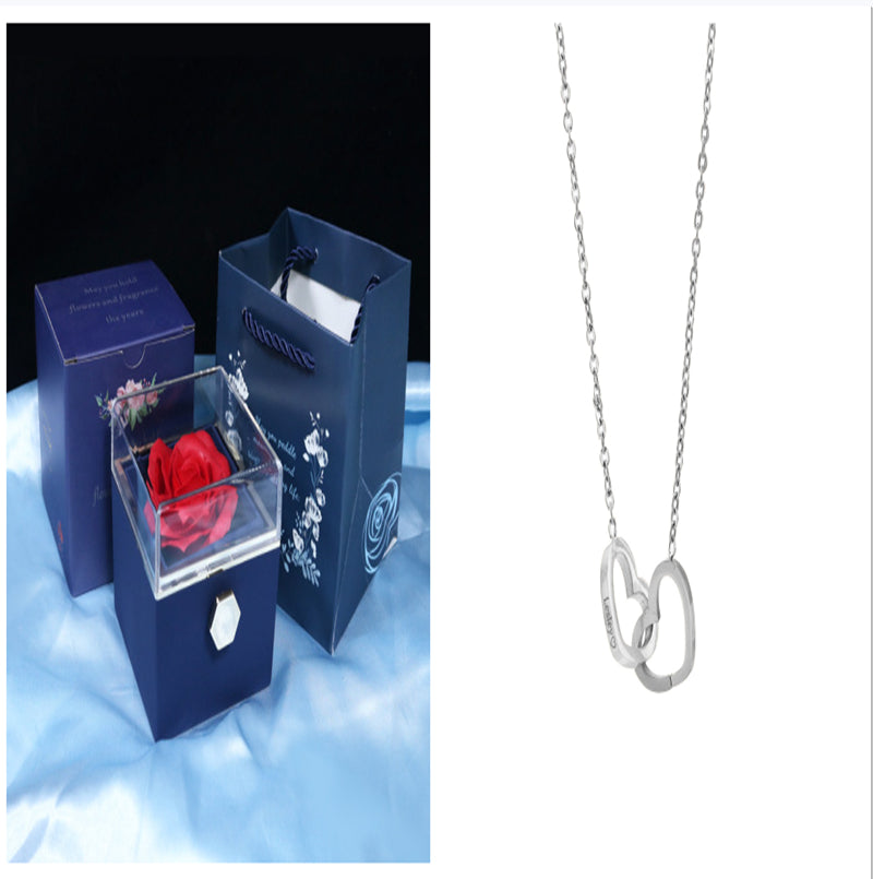 Rotating Soap Flower Rose Gift Box – Creative Jewelry & Valentine’s Day Gift for Women
