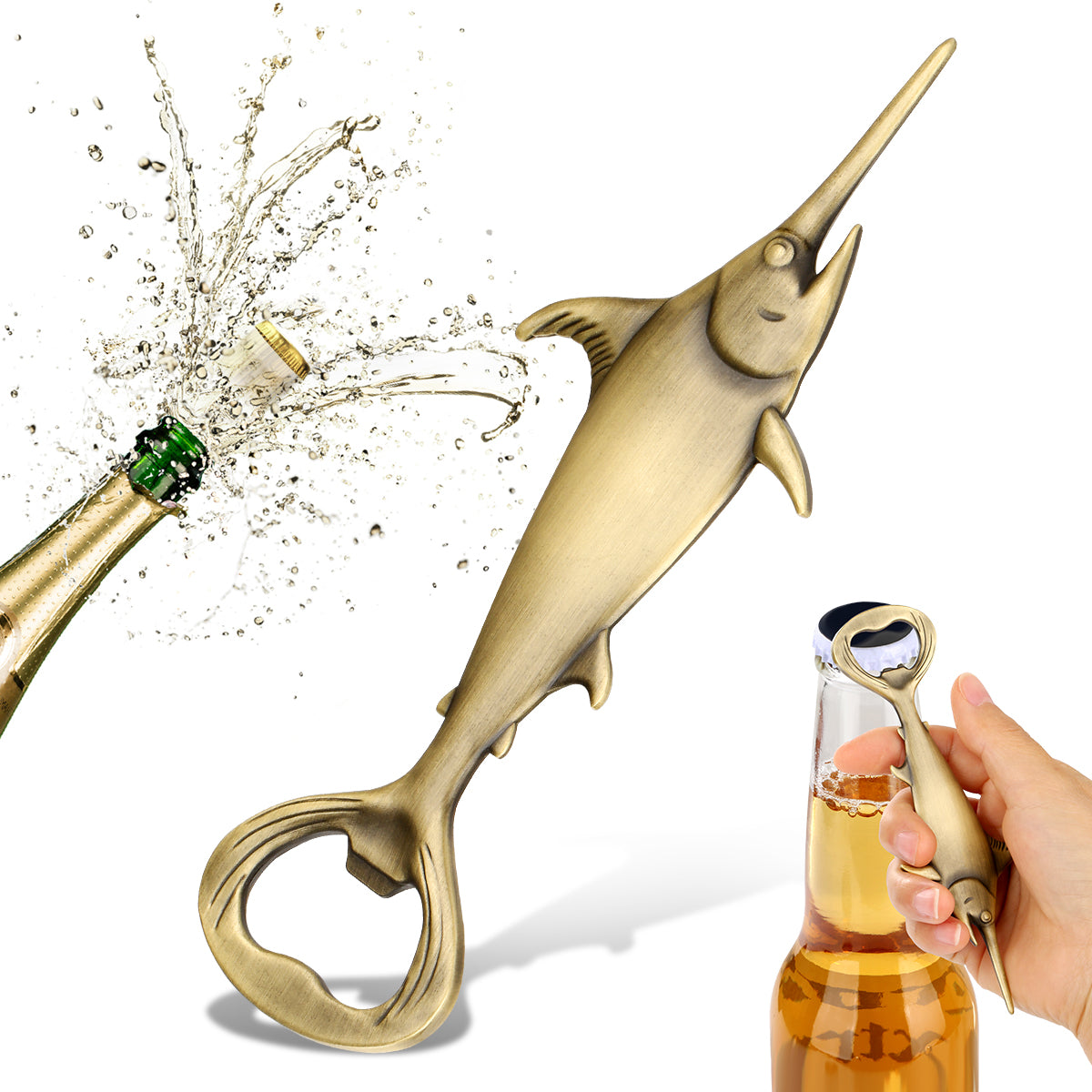 Swordfish Handle Metal Beer Bottle Opener – Kitchen & Bar Gadget Gift