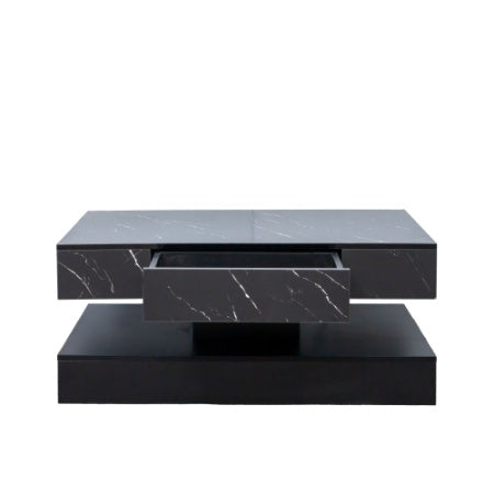 6.93" High LED Coffee Table – Modern Living Room Table with LED Lights