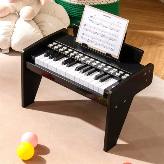 25 Keys Mini Digital Piano for Kids – Lighted Teaching Mode with 6 Tones & 15 Demo Songs