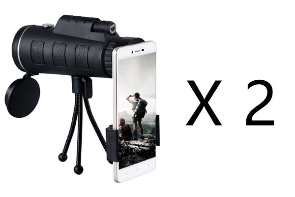 Monocular Telescope Zoom Scope for Smartphone – Compatible with Apple, Phone Clip & Tripod with Compass 🔭📱